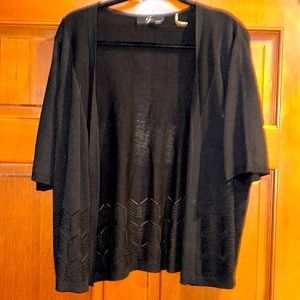Open Woman Cardigan 2X Black